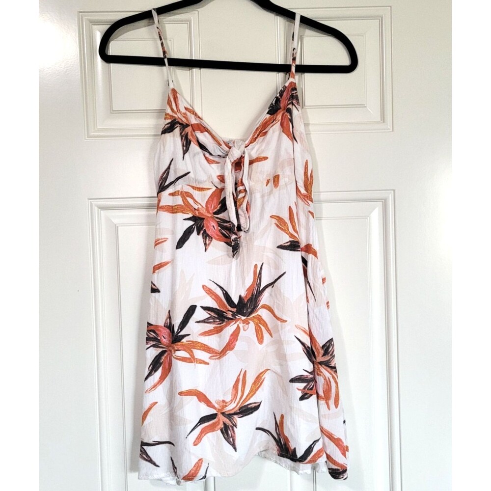 O'Neill Womens XS Floral Lined Babydoll Sundress Smocked Back Y2K Boho Beachy